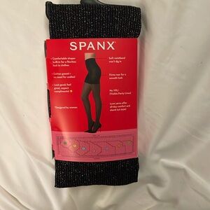 SPANX Black Ribbed Hosiery Underwear